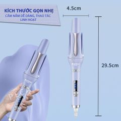 Máy uốn tóc xoay tự động Kemei KM-2063 điều chỉnh 12 mức nhiệt độ phù hợp với mọi loại tóc - Chính hãng