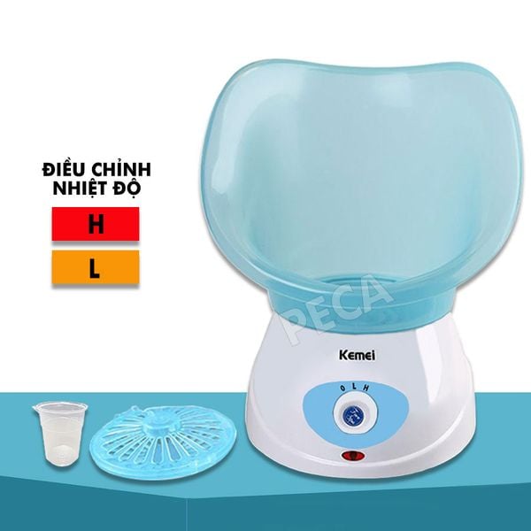 Máy xông mặt hơi nước Kemei KM-6080 điều chỉnh 2 mức nhiệt độ phù hợp với mọi loại da