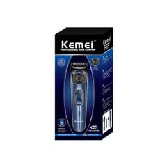 Tông đơ cắt tóc trẻ em Kemei KM-1256 cữ căn độ dài tóc điều chỉnh 10 mức, sạc USB dùng cho người mới tập cắt tóc - Hàng chính hãng