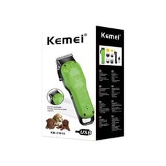 Tông đơ cắt lông thú cưng Kemei KM-CW10 không dây chuyên nghiệp công suất mạnh 5W sạc nhanh USB tiện lợi - Hàng chính hãng