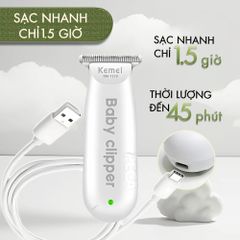 Tông đơ cắt tóc trẻ em mini Kemei KM-1319 có thể cắt tóc, chấn viền kích thước nhỏ gọn êm ái có thể dùng cho trẻ sơ sinh - bảo hành chính hãng 12 tháng