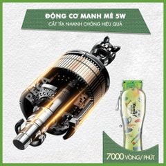 Tông đơ cắt lông thú cưng Kemei KM-CW2100 sử dụng không dây có thể cắt cho chó, mèo...công suất mạnh 5W - Chính hãng