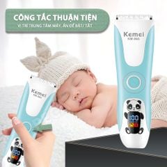 Tông đơ cắt tóc trẻ em Kemei KM-965 có thể cắt tóc, chấn viền cạo tóc dùng được cho trẻ sơ sinh - Bảo hành chính hãng 12 tháng