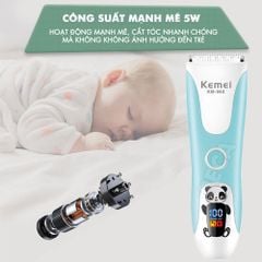 Tông đơ cắt tóc trẻ em Kemei KM-965 có thể cắt tóc, chấn viền cạo tóc dùng được cho trẻ sơ sinh - Bảo hành chính hãng 12 tháng