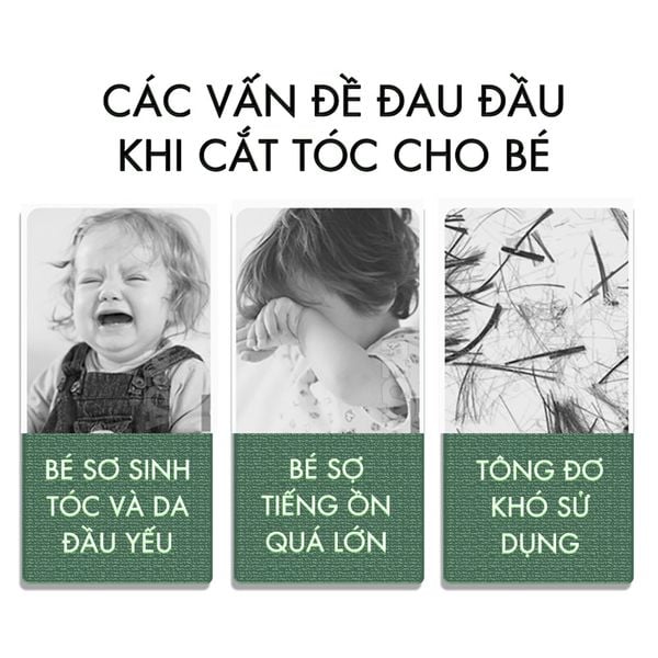 Tông đơ cắt tóc trẻ em Kemei KM-965 có thể cắt tóc, chấn viền cạo tóc dùng được cho trẻ sơ sinh - Bảo hành chính hãng 12 tháng