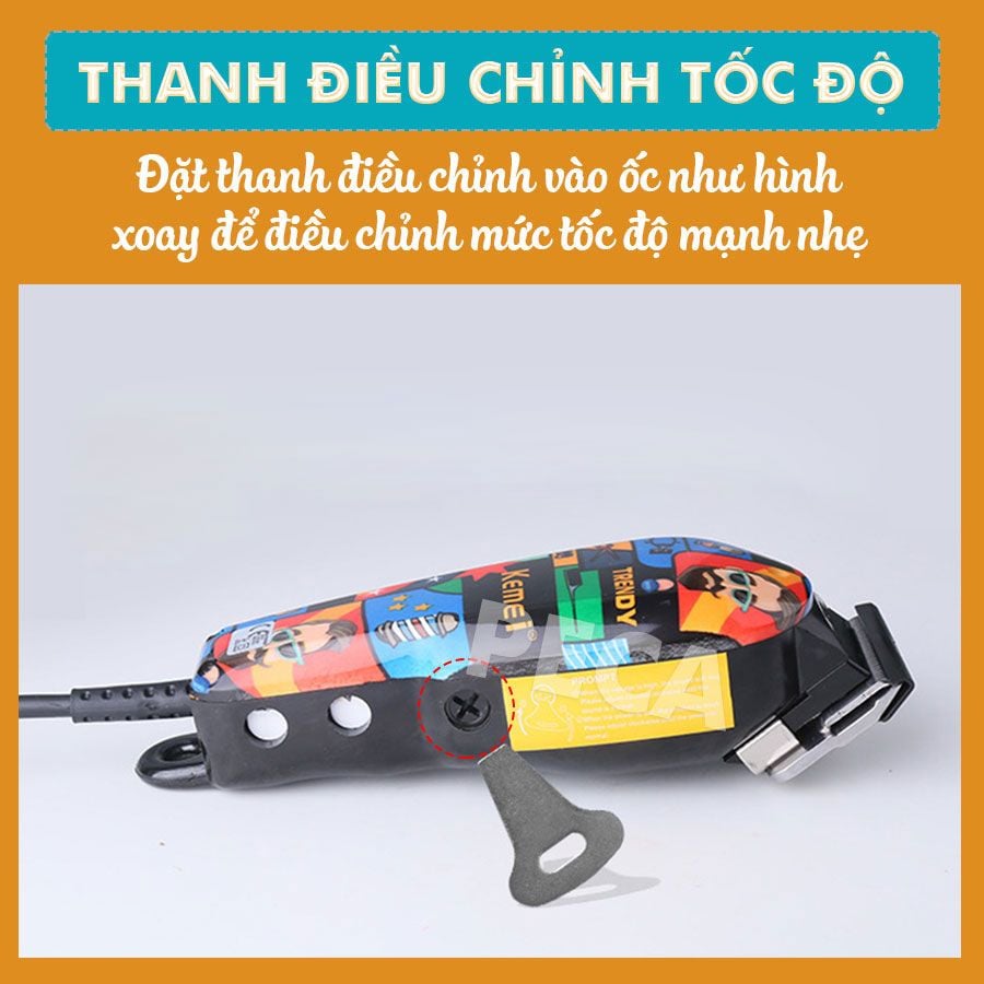 Tông đơ cắt tóc cắm điện trực tiếp KEMEI KM-MAX2093 chuyên nghiệp công suất mạnh 10W