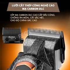 Tông đơ cắt tóc chuyên nghiệp Kemei KM-1686 lưỡi cắt mạ carbon công suất mạnh 5W tốc độ hoạt động lên đến 9000RPM- Hàng chính hãng