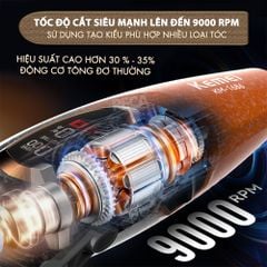 Tông đơ cắt tóc chuyên nghiệp Kemei KM-1686 lưỡi cắt mạ carbon công suất mạnh 5W tốc độ hoạt động lên đến 9000RPM- Hàng chính hãng