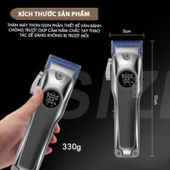 Tông đơ cắt tóc chuyên nghiệp Kemei KM-1699 lưỡi cắt mạ carbon công suất 8W tốc độ cắt 9000RPM - Hàng chính hãng
