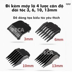 Tông đơ cắt tóc chuyên nghiệp màn hình LCD KEMEI KM-1996 hợp kim nhôm hàng không cao cấp lưỡi thép không gỉ pin trâu