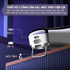 Tông đơ cắt tóc chuyên nghiệp Kemei KM-2335 công suất siêu mạnh 7,5W màn hình LCD sạc nhanh USB type C tiện lợi - Chính hãng