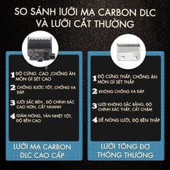 Tông đơ cắt tóc chuyên nghiệp Kemei KM-2796 lưỡi cắt mạ carbon DLC cao cấp có động cơ không chổi than màn hình LCD hiển thị công suất 10W - Tặng kèm lưỡi thay - Chính hãng