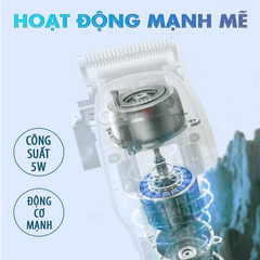 Tông đơ cắt tóc chuyên nghiệp Kemei KM-NG108 màn hình LCD hiển thị phiên bản thấy mạch - Hàng chính hãng