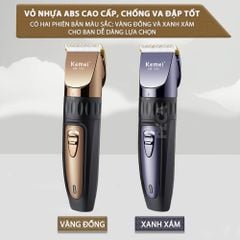 Tông đơ cắt tóc không dây Kemei KM-1255 dùng cho cá nhân và gia đình - Hàng chính hãng