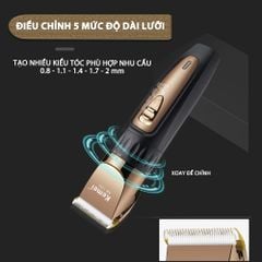 Tông đơ cắt tóc không dây Kemei KM-1255 dùng cho cá nhân và gia đình - Hàng chính hãng