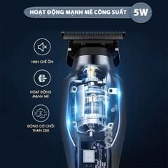 Tông đơ chấn viền Kemei KM-1556 lưỡi cắt mạ carbon cao cấp công suất 5W - Chính hãng