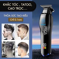 Tông đơ chấn viền Kemei KM-1556 lưỡi cắt mạ carbon cao cấp công suất 5W - Chính hãng