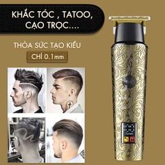 Tông đơ chấn viền Kemei KM-2185 điều chỉnh 2 mức tốc độ, công suất mạnh màn hình LCD tiện lợi - Chính hãng