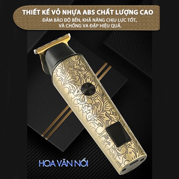 Tông đơ chấn viền Kemei KM-2185 điều chỉnh 2 mức tốc độ, công suất mạnh màn hình LCD tiện lợi - Chính hãng