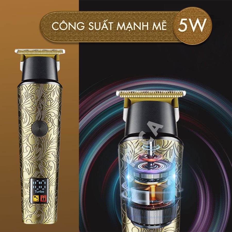 Tông đơ chấn viền Kemei KM-2185 điều chỉnh 2 mức tốc độ, công suất mạnh màn hình LCD tiện lợi - Chính hãng