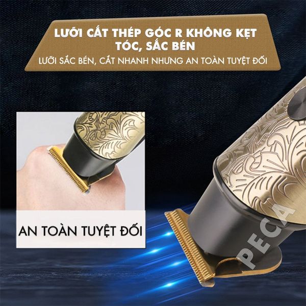 Tông đơ chấn viền Kemei KM-2185 điều chỉnh 2 mức tốc độ, công suất mạnh màn hình LCD tiện lợi - Chính hãng