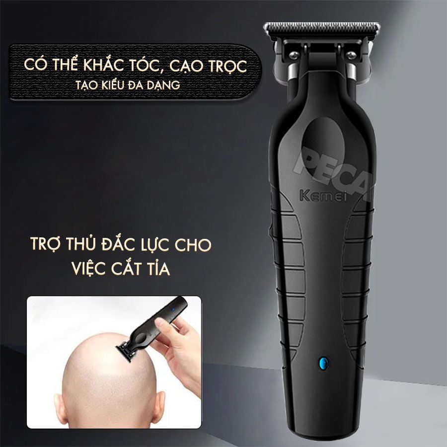 Tông đơ chấn viền Kemei KM-2299 lưỡi cắt mạ carbon cao cấp công suất 5W - Chính hãng