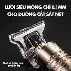 Tông đơ chấn viền không dây Kemei KM-1974C có 2 pin rời, có thể sạc lại,có thể khắc tatoo, cạo trắng... - CHÍNH HÃNG