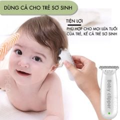 Tông đơ cắt tóc trẻ em mini Kemei KM-1319 có thể cắt tóc, chấn viền kích thước nhỏ gọn êm ái có thể dùng cho trẻ sơ sinh - bảo hành chính hãng 12 tháng
