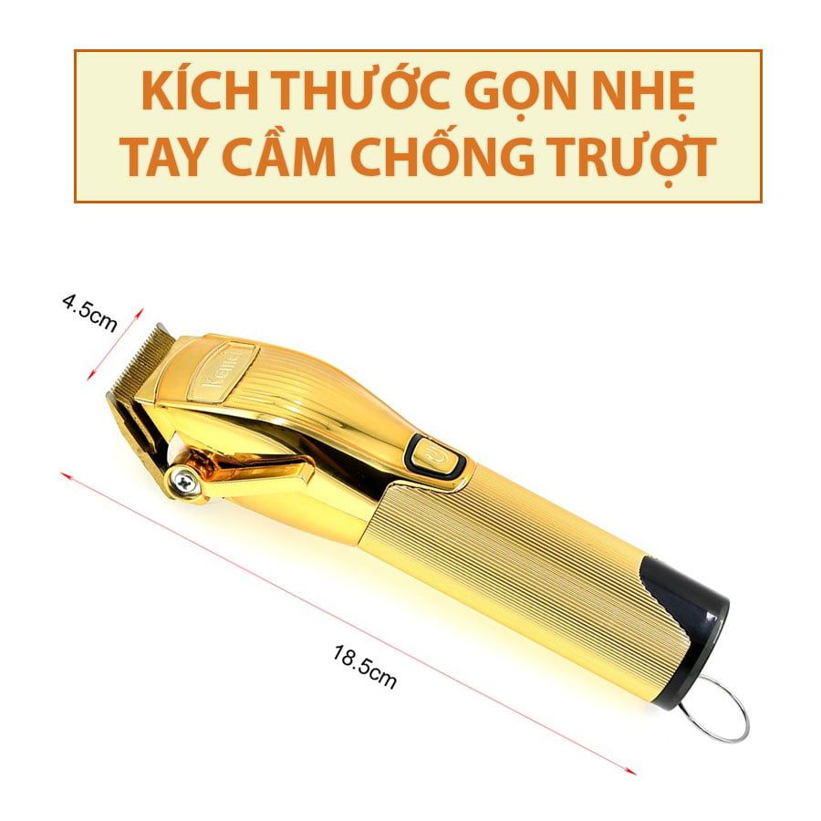 Tông đơ cắt tóc chuyên nghiệp KEMEI KM-K32S pin trâu 4 tiếng có màn hình LCD sử dụng đế sạc USB công suất mạnh 8W