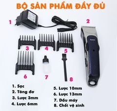 Tông đơ cắt tóc dành cho gia đình và trẻ em Kemei KM-5020 lưỡi cắt có thể điều chỉnh độ dài