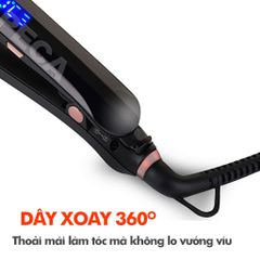 Máy duỗi tóc cao cấp KEMEI KM-1322 màn hình LCD hiển thị điều chỉnh 6 mức nhiệt độ dùng để là tóc, uốn cụp