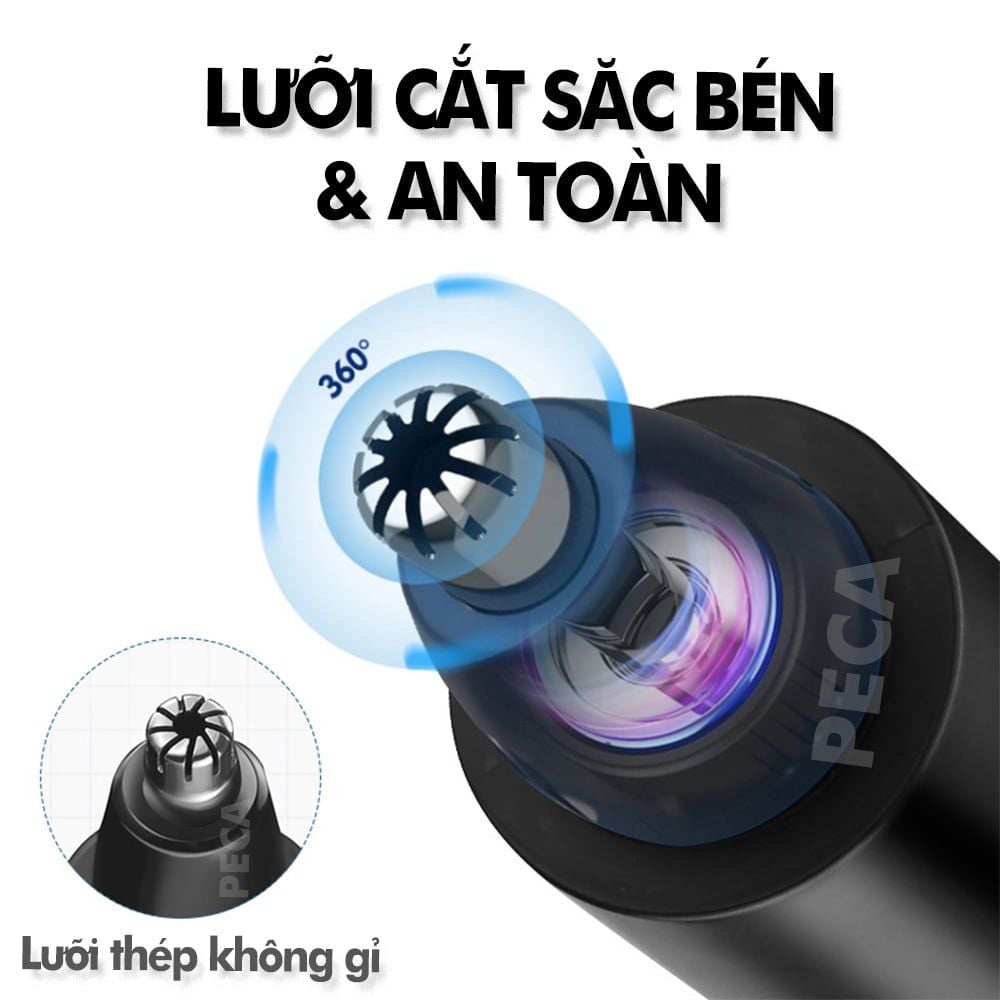 Máy tỉa lông mũi Kemei KM-X4 dùng pin sạc USB tiện lợi - phân phối chính hãng