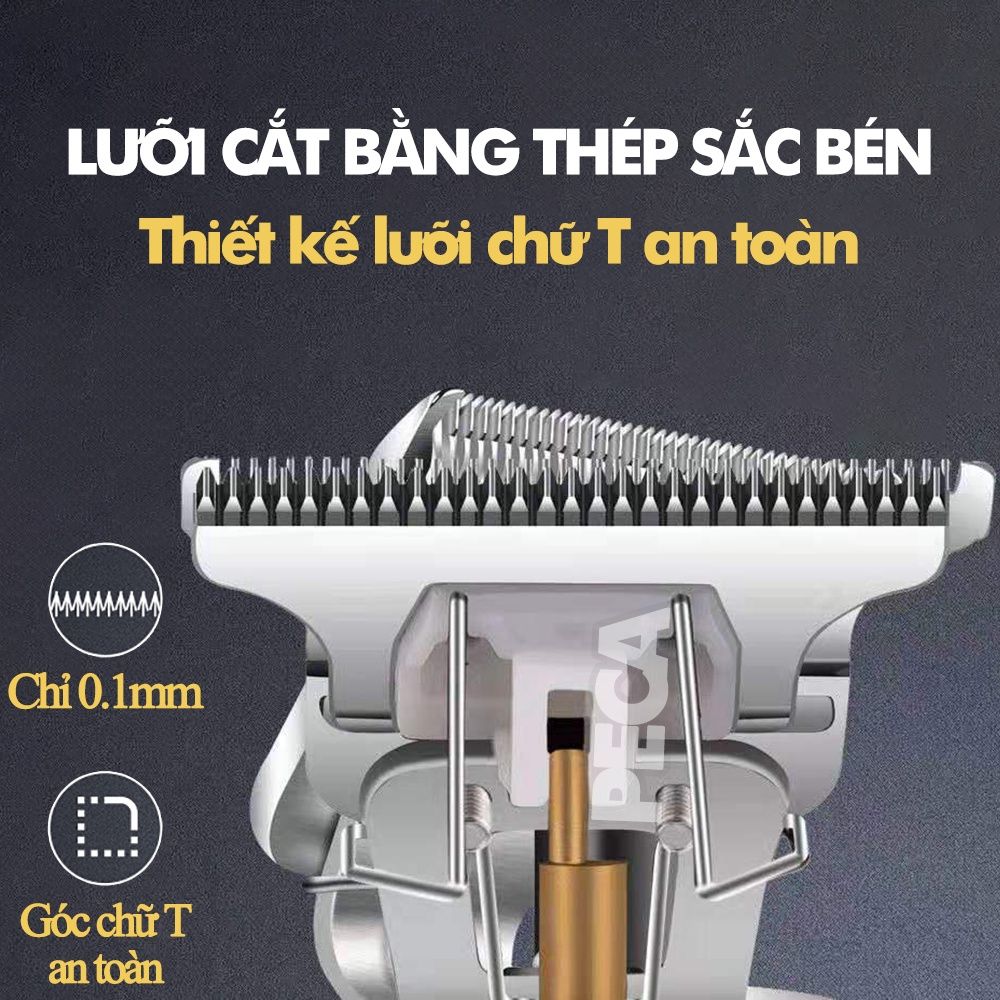 Tông đơ chấn viền không dây Kemei KM-1974C có 2 pin rời, có thể sạc lại,có thể khắc tatoo, cạo trắng... - CHÍNH HÃNG