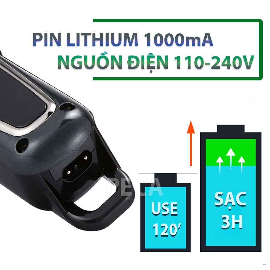 Tông đơ cắt tỉa lông thú cưng KEMEI KM-1991 công suất mạnh mẽ điều chỉnh 2 mức tốc độ kèm kềm và dũa móng chó, mèo