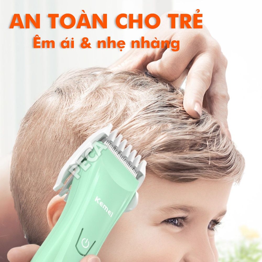 Tông đơ cắt tóc trẻ em không dây Kemei KM-811 kích thước nhỏ gọn êm ái bảo hành chính hãng 12 tháng