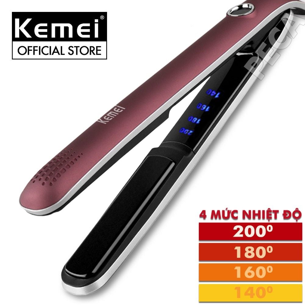 Máy duỗi tóc KEMEI KM-2203 điều chỉnh 4 mức nhiệt độ thông minh phù hợp với mọi loại tóc
