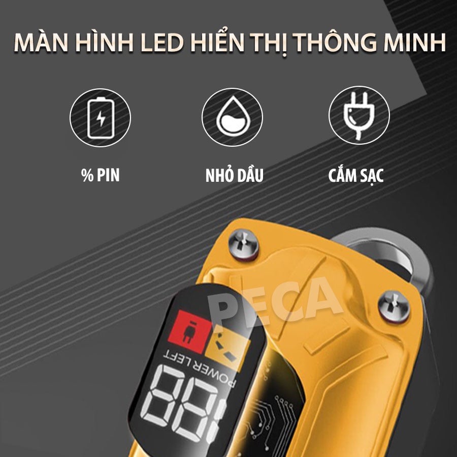 Tông đơ cắt tóc chuyên nghiệp KEMEI KM-802 công suất mạnh 10W màn hình