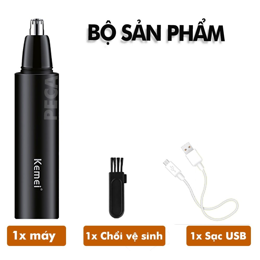 Máy tỉa lông mũi Kemei KM-X4 dùng pin sạc USB tiện lợi - phân phối chính hãng