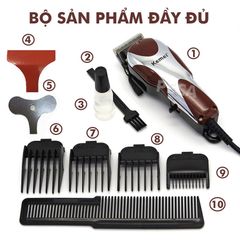 Tông đơ cắt tóc KEMEI KM-8856 cắm điện sử dụng trực tiếp công suất 12W cắt được lông thú cưng