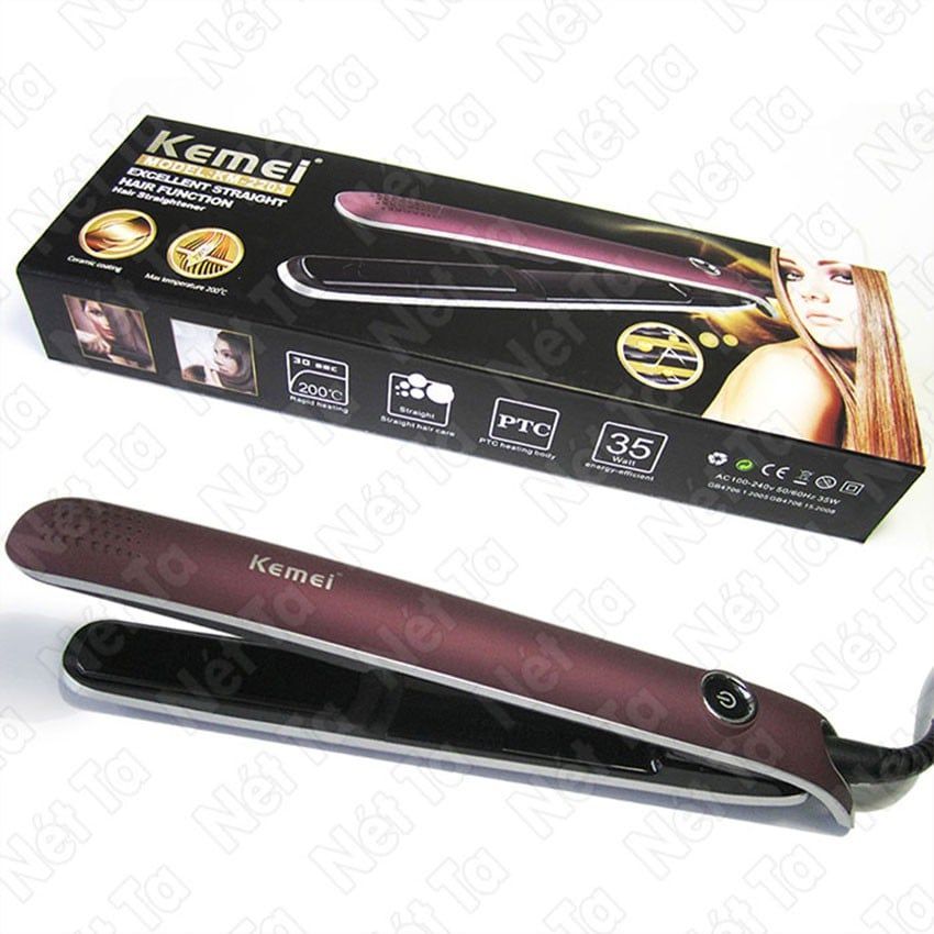 Máy duỗi tóc KEMEI KM-2203 điều chỉnh 4 mức nhiệt độ thông minh phù hợp với mọi loại tóc