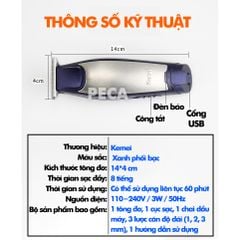 Tông đơ chấn viền sắc nét Kemei KM 5021 nhỏ gọn tiện lợi có thể khắc tóc phân phối chính hãng