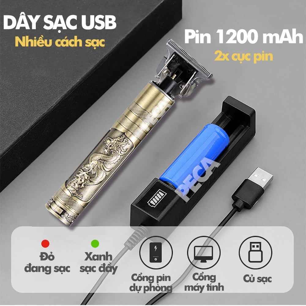 Tông đơ chấn viền không dây Kemei KM-1974C có 2 pin rời, có thể sạc lại,có thể khắc tatoo, cạo trắng... - CHÍNH HÃNG