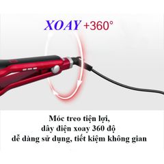 Máy duỗi, là tóc KEMEI KM-1036 với màn hình LED hiển thị 10 mức nhiệt độ phù hợp nhiều loại tóc