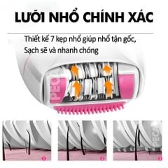 Máy tẩy lông Kemei KM-189A tẩy nhổ lông toàn thân, dùng pin sạc chuyên nghiệp - Hàng chính hãng