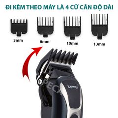 Tông đơ cắt tỉa lông thú cưng KEMEI KM-1991 công suất mạnh mẽ điều chỉnh 2 mức tốc độ kèm kềm và dũa móng chó, mèo