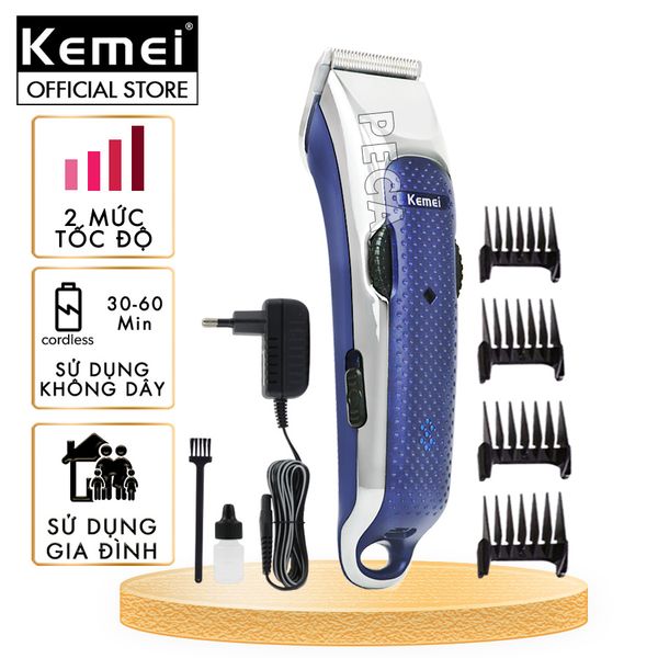 Tông đơ cắt tóc dành cho gia đình và trẻ em Kemei KM-5020 lưỡi cắt có thể điều chỉnh độ dài