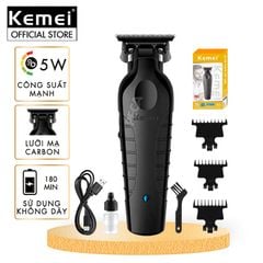 Tông đơ chấn viền Kemei KM-2299 lưỡi cắt mạ carbon cao cấp công suất 5W - Chính hãng