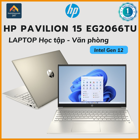 Laptop văn phòng HP Pavilion 15 eg2066TU i7 1260P/16GB/512GB/15.6