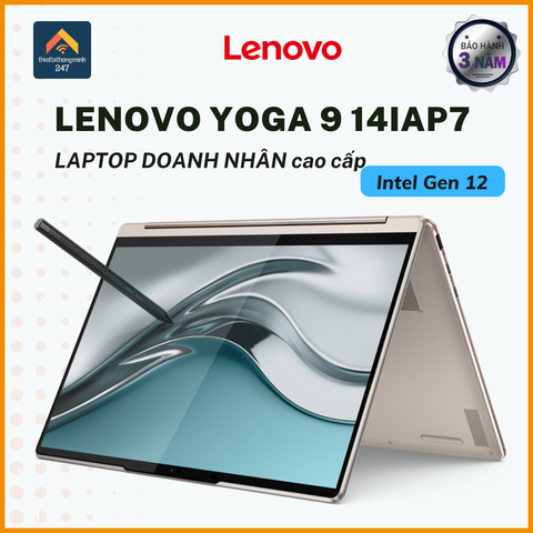 Laptop cao cấp 2 in 1 Lenovo Yoga 9 14IAP7 i7 1280P/16GB/1TB SSD /14