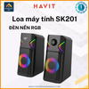 Loa vi tính 2.0 có dây HAVIT GAMENOTE SK201 LED RGB Công suất 5W*2
